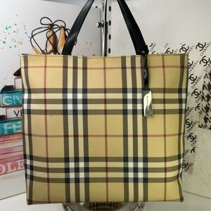 Burberry Plaid Tote Bag
